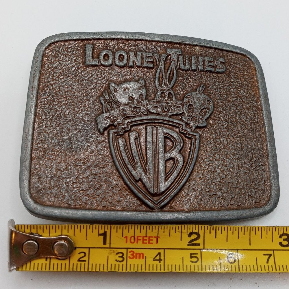 Looney Tunes Belt Buckle Warner Bros Cartoon Bugs Bunny Tweety Bird Porky Pig - Picture 10 of 10